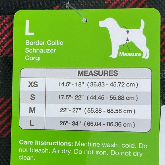 Unique Petz Dog Large Harness Red Black Tartan Plaid Comfy Adjustable SZ L - Picture 10 of 16